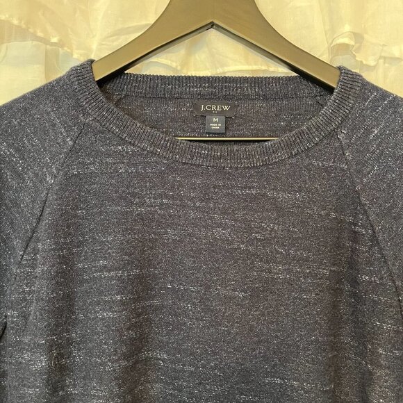 J Crew Navy Knit Sweater - Size Medium (Fits like a Small) - Picture 2 of 6
